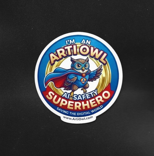 Arti owl safety superhero - arti, "ai
