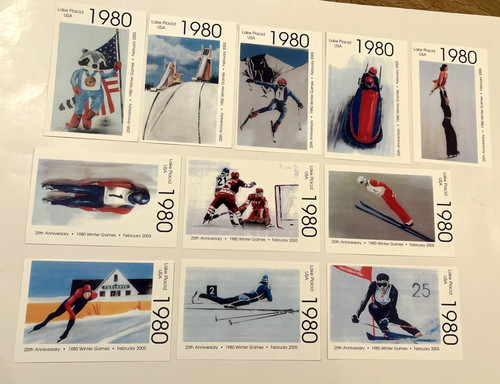 Winter olympic sports - sports, postcard